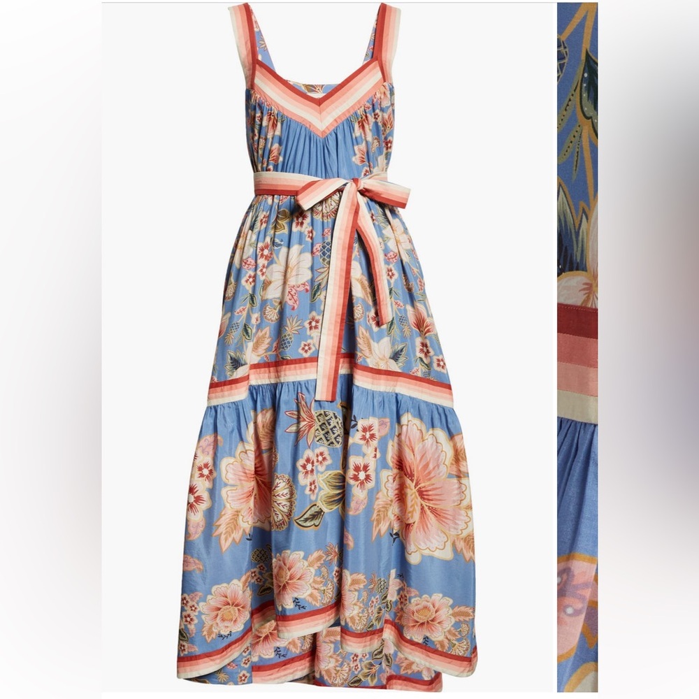 Farm Rio NEW super bloom tapestry cotton blend dress - Picture 5 of 11